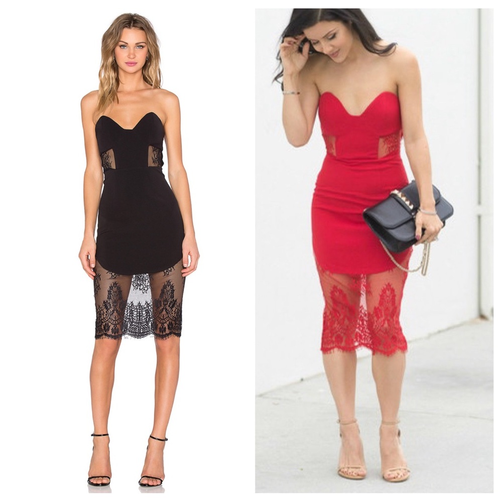 NBD Picture Me Dress Red XS